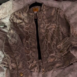 Ruby Rd. Snakeskin Print - Black and Cream